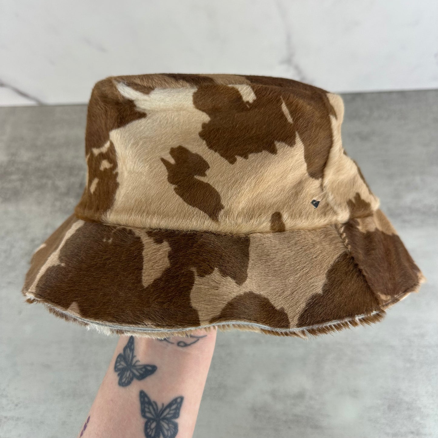 Bottega Veneta Calf Hair Bucket Hat