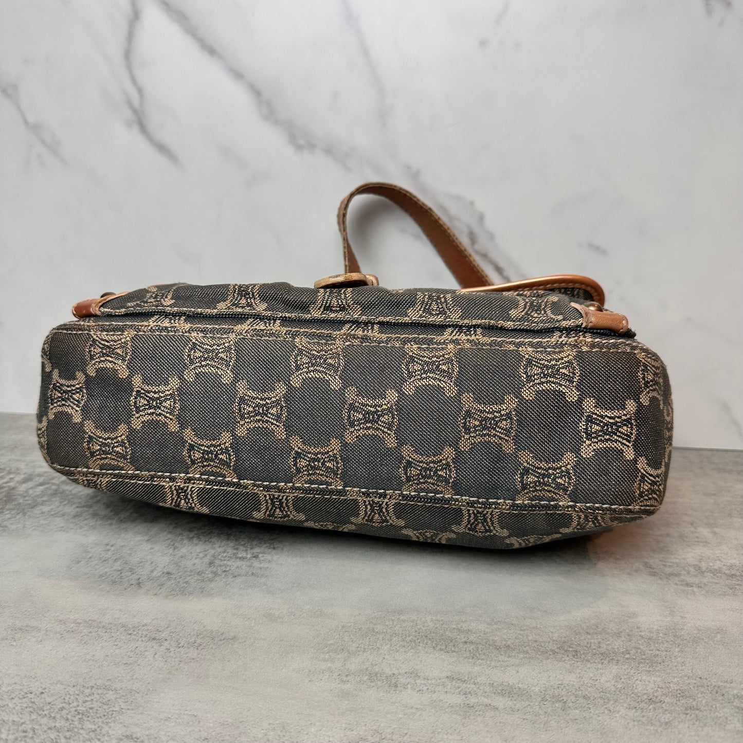 Céline Macadam Denim Shoulder Bag