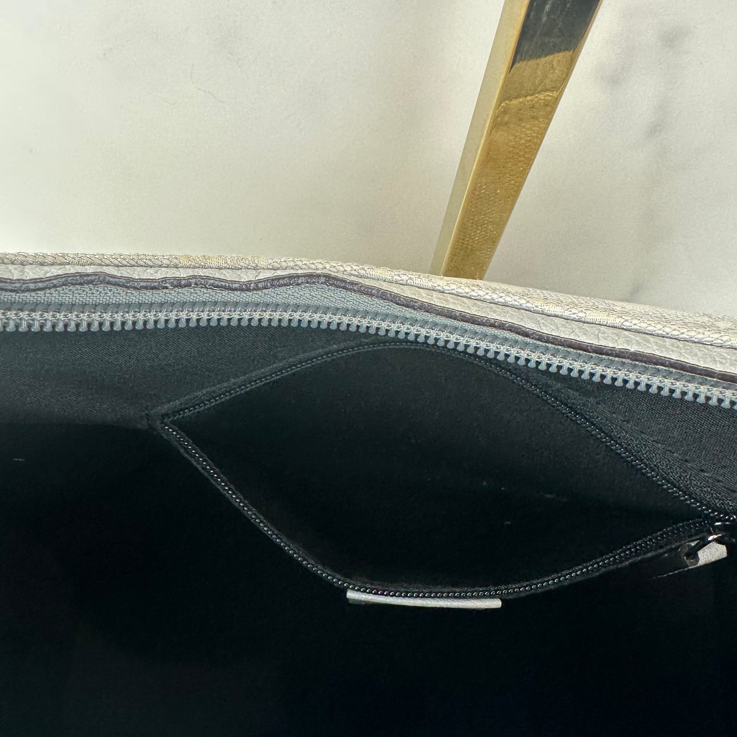 Vintage Gucci Metallic Silver GG Hobo Bag