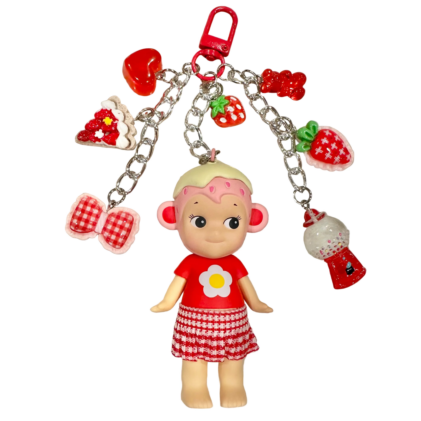 Sonny Angel Strawberry Love Monkey Charm