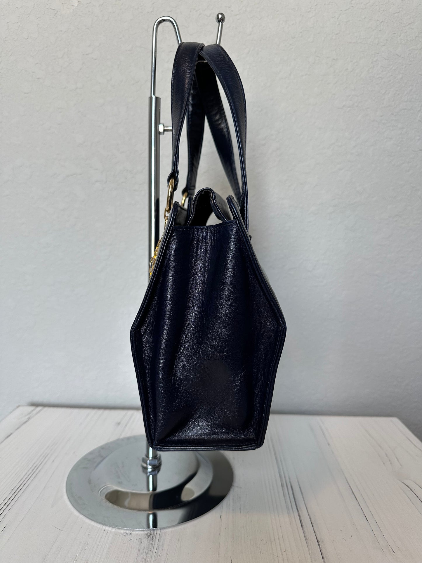 RARE Versace Medal Leather Handbag