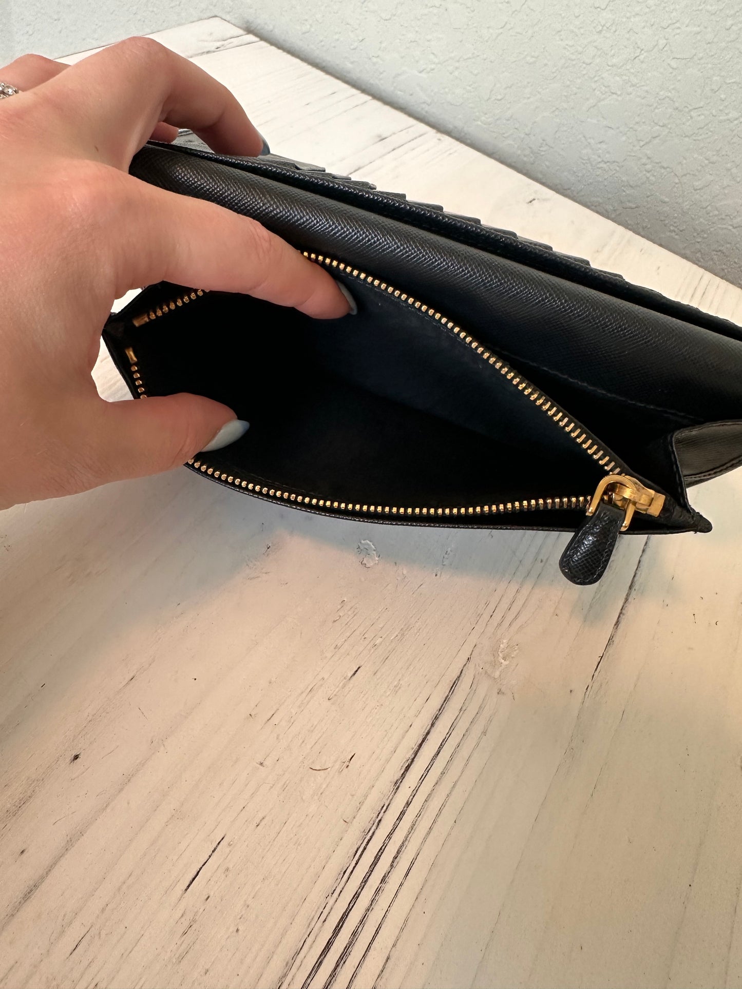 Prada Saffiano Leather Long Wallet