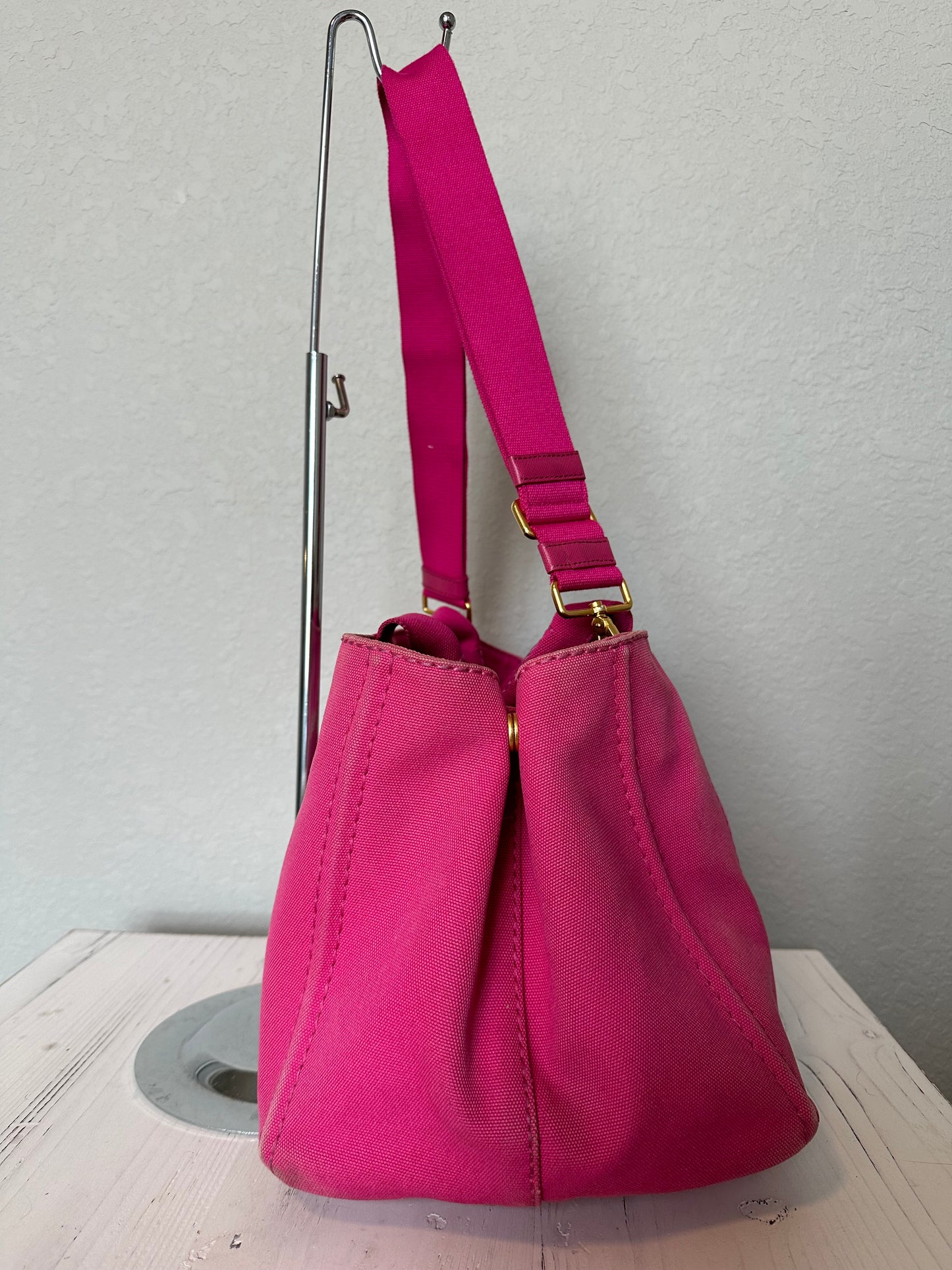 Prada Canapa Pink Tote Large