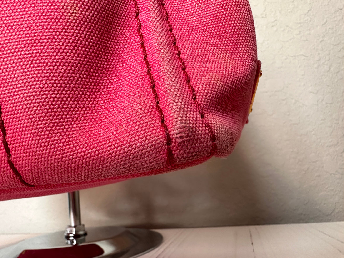 Pink Prada Canapa Tote With Strap