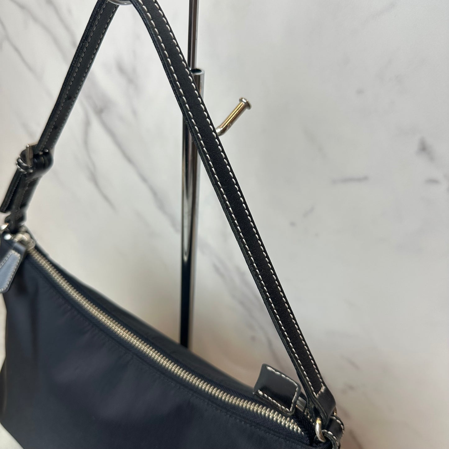 Burberry Nova Check Blue Label Nylon Shoulder Bag