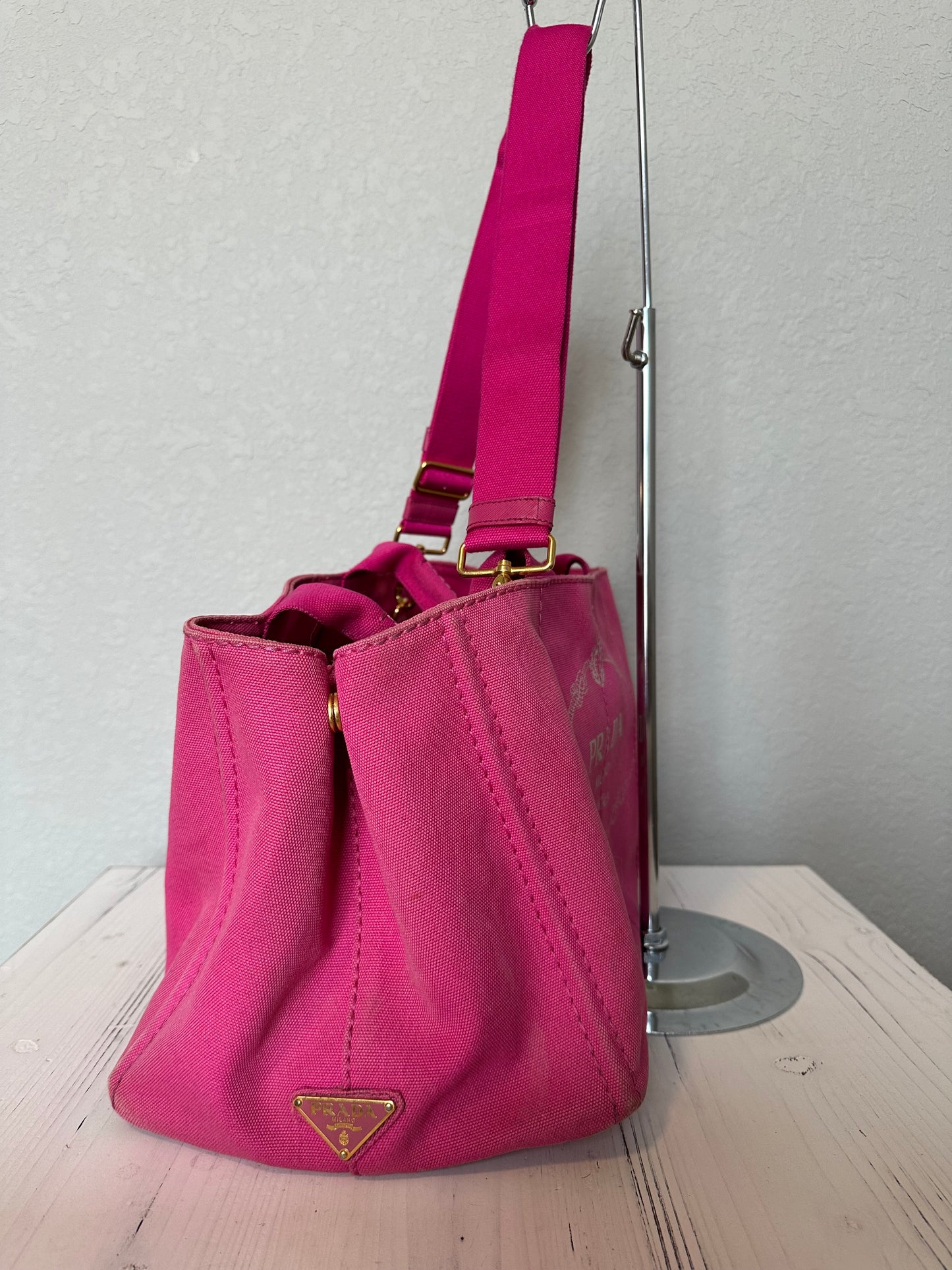 Prada Canapa Pink Tote Large