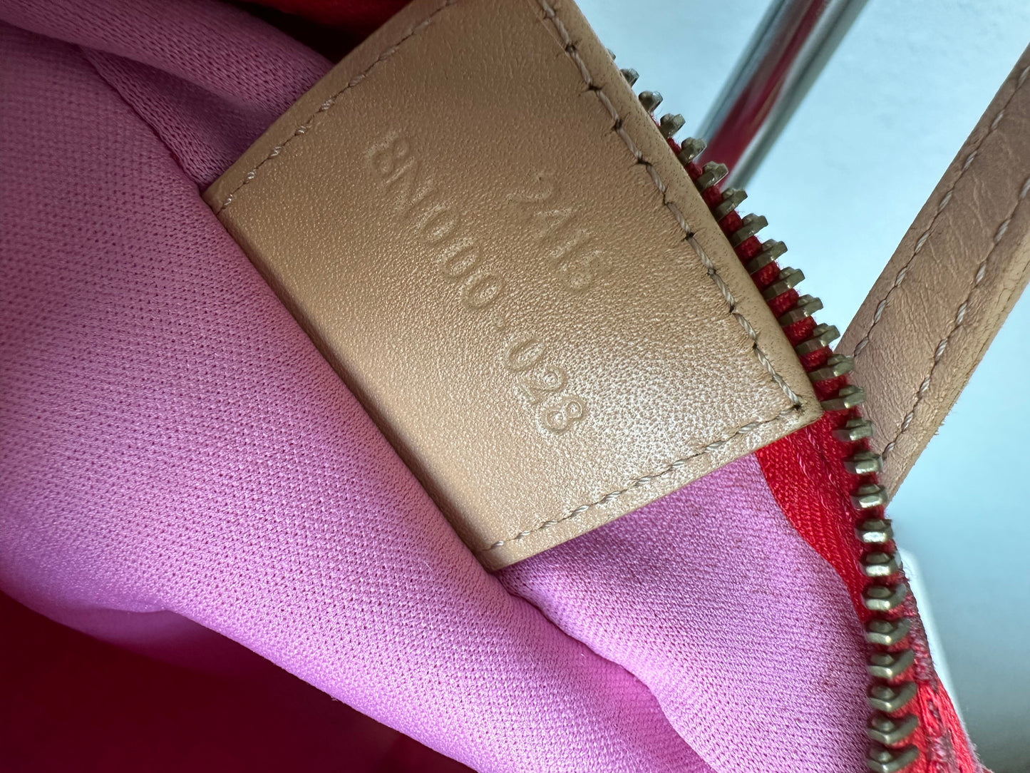 RARE Fendi Red/Pink Zucchino Canvas Pochette