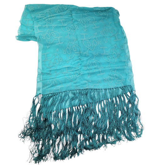 Vintage Dior Silk Fringe Scarf