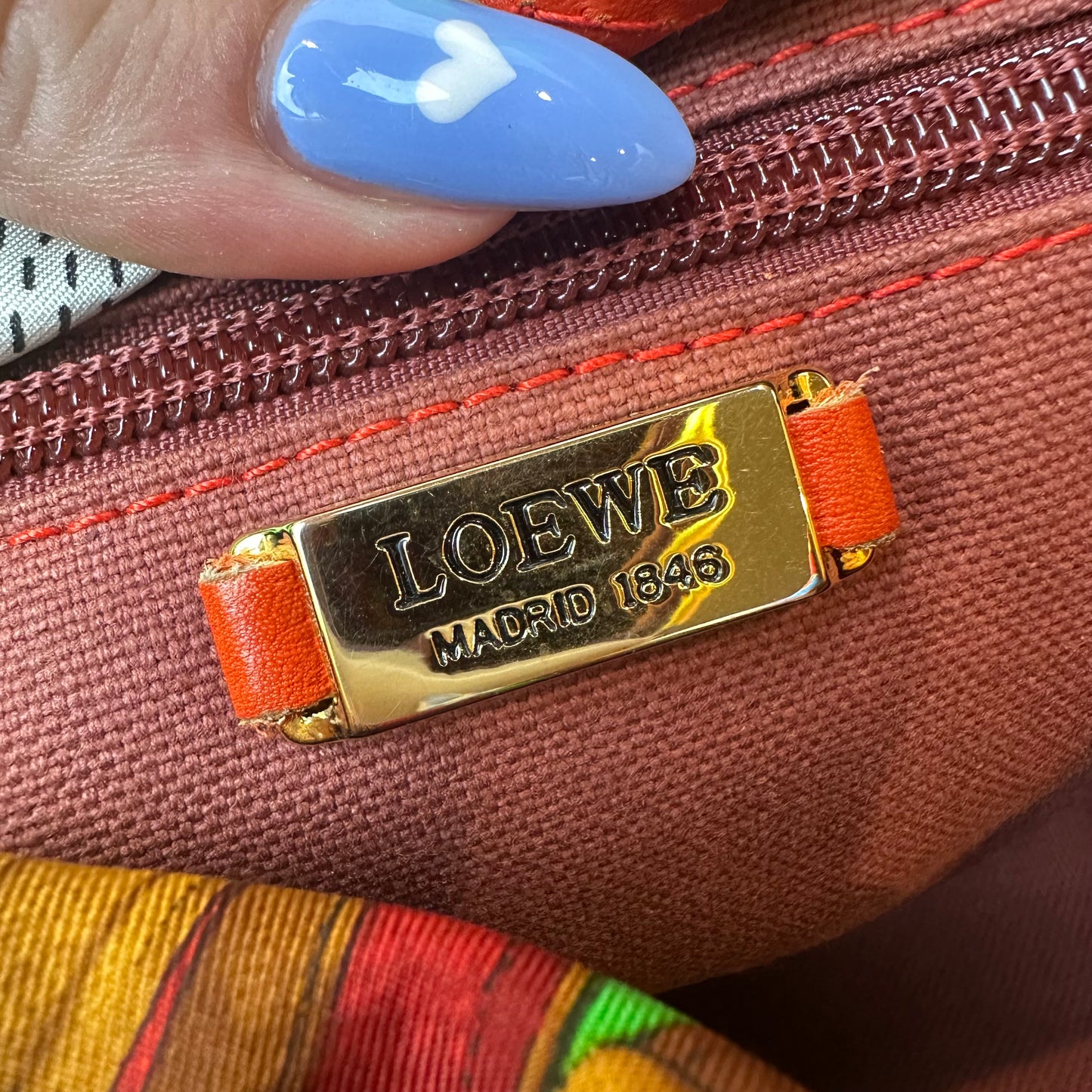RARE Vintage Loewe Raffia Scarf Summer Resort Bag