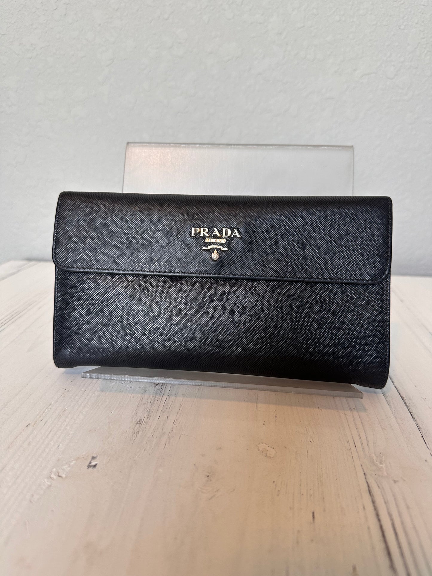 Prada Saffiano Leather Long Wallet