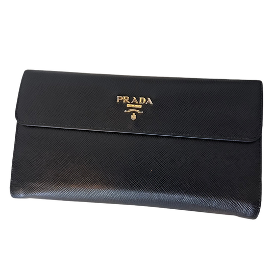 Prada Saffiano Leather Long Wallet