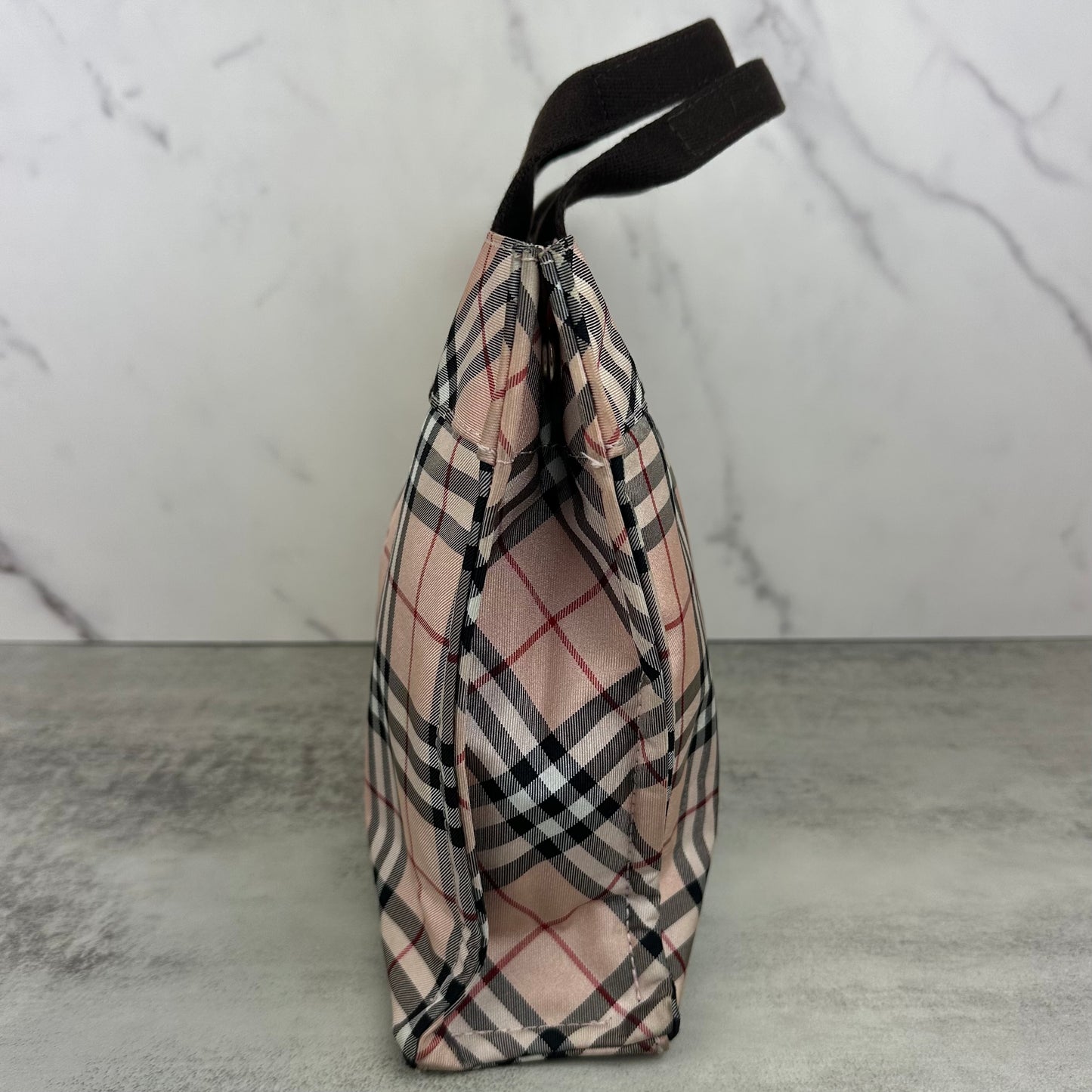 Burberry Nova Check Blue Label Nylon Tote