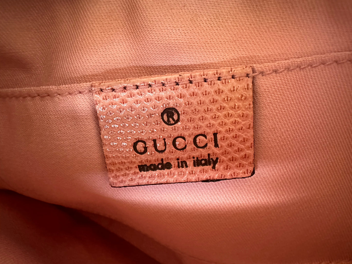 RARE Vintage Gucci Monogram Pochette with Bee Charm