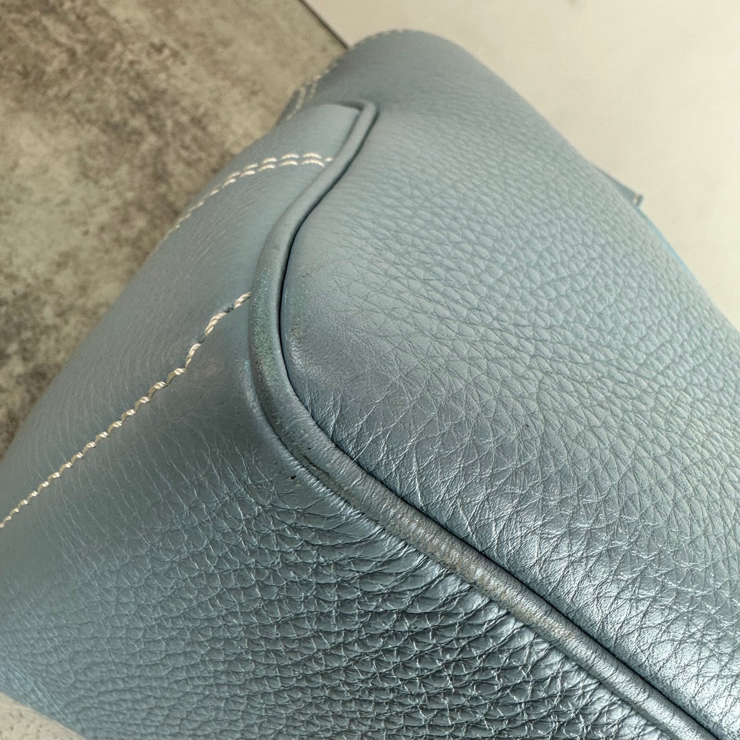 Celine Blue Leather Boogie Bag