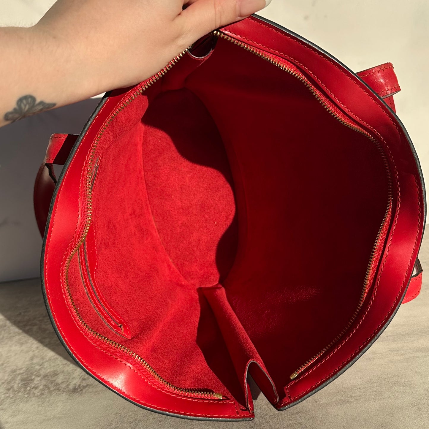 Louis Vuitton Epi Saint Jacques PM Castillan Red