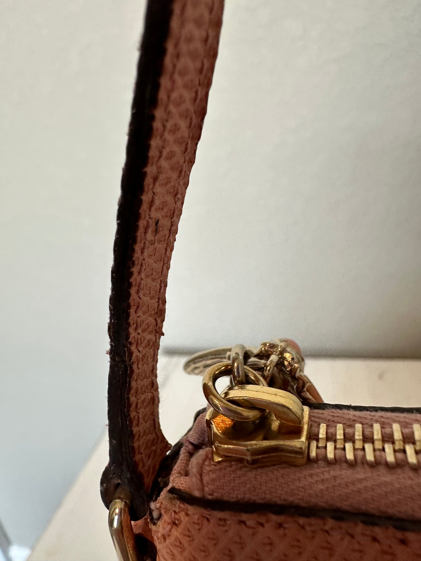 RARE Vintage Gucci Monogram Pochette with Bee Charm