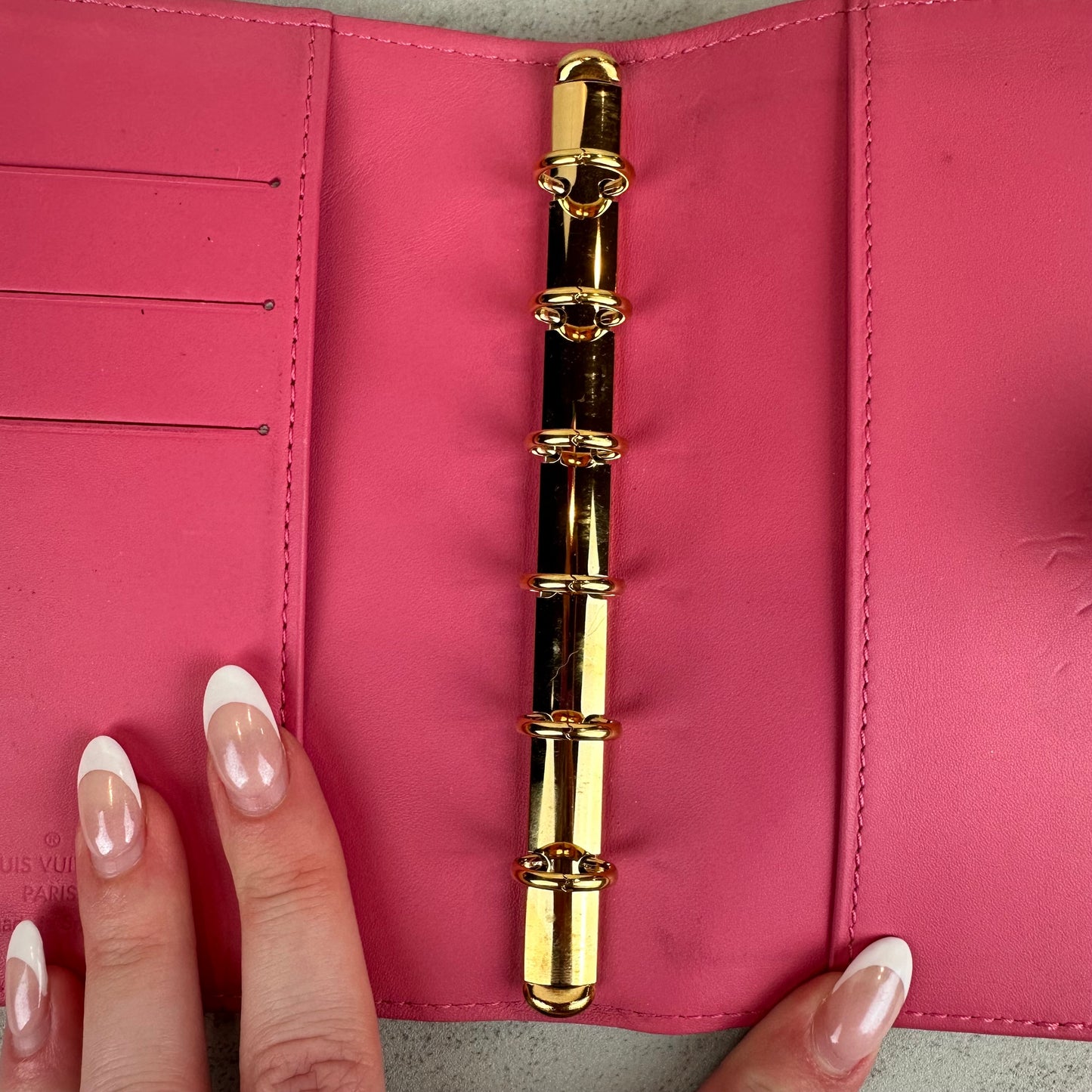 Louis Vuitton Pink Vernis Agenda PM