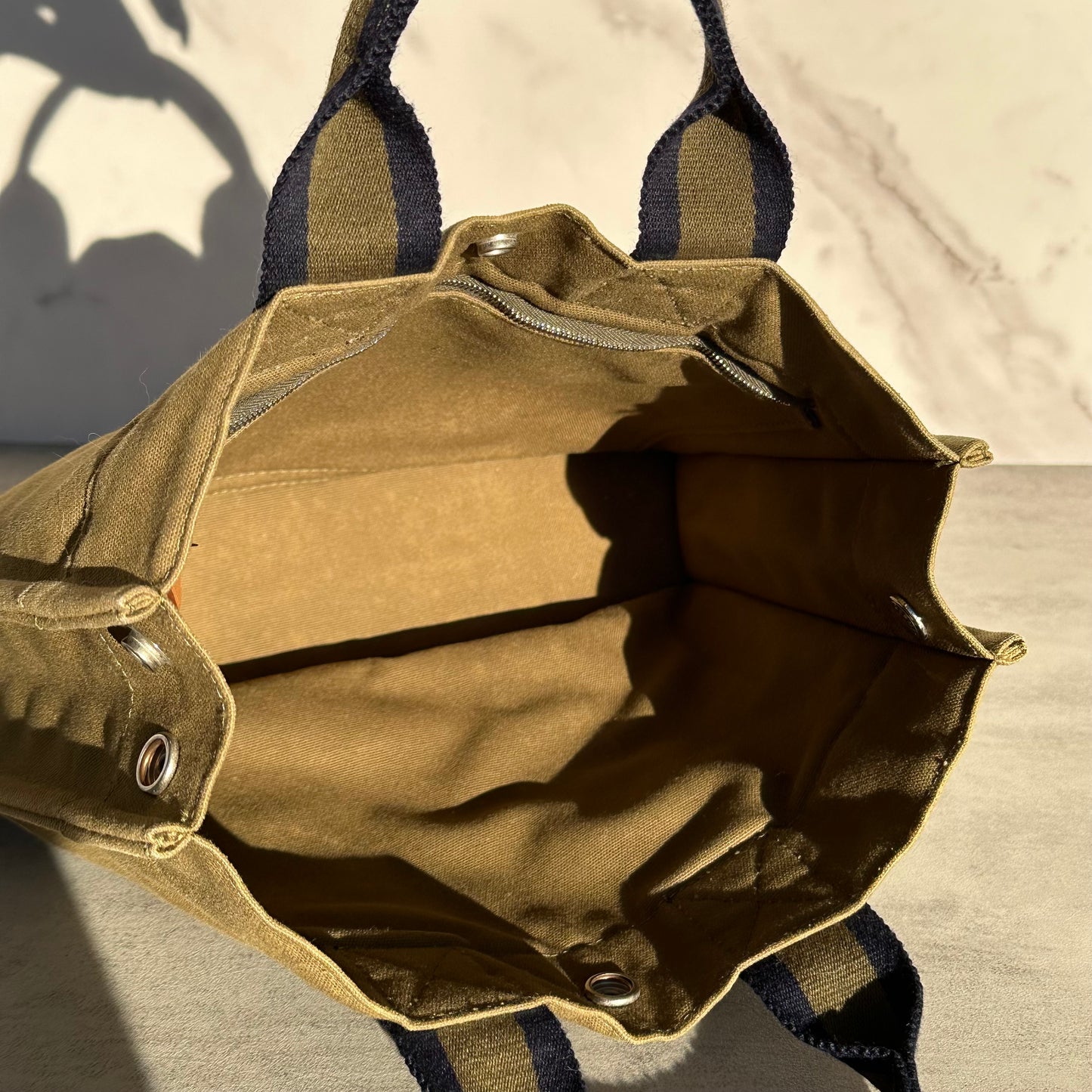 Hermès Green Toile Fourre-Tout PM