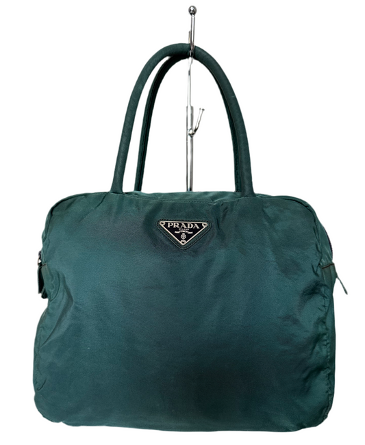 Prada Nylon Green Tessuto City Tote