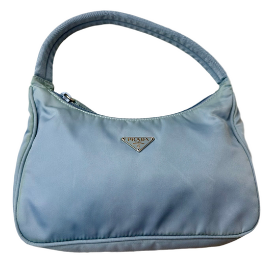 Prada Blue Nylon Pochette