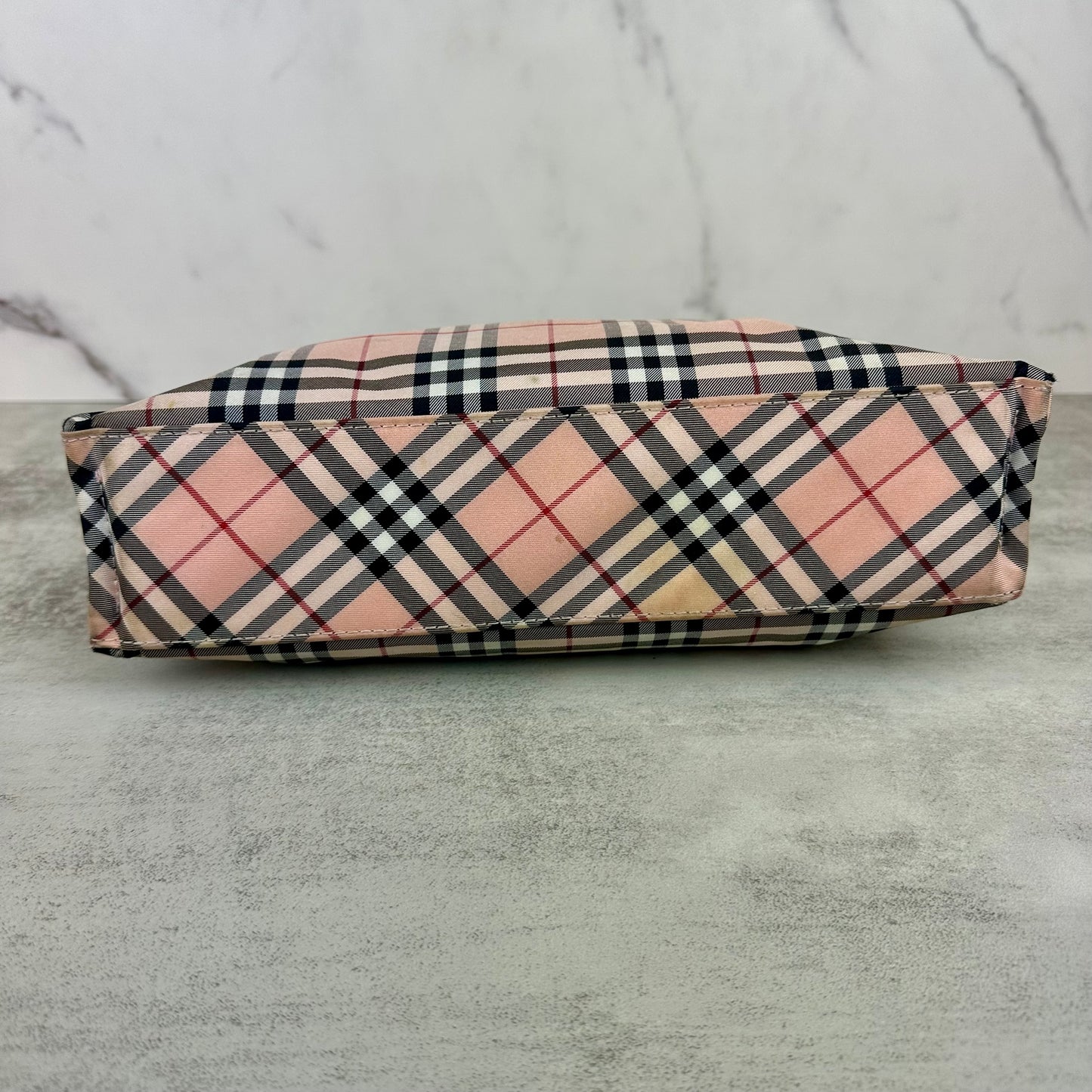 Burberry Nova Check Blue Label Nylon Tote