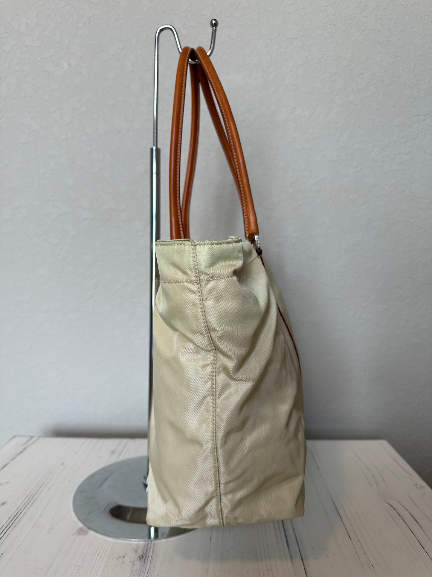 Prada Tessuto Tote Bag Beige