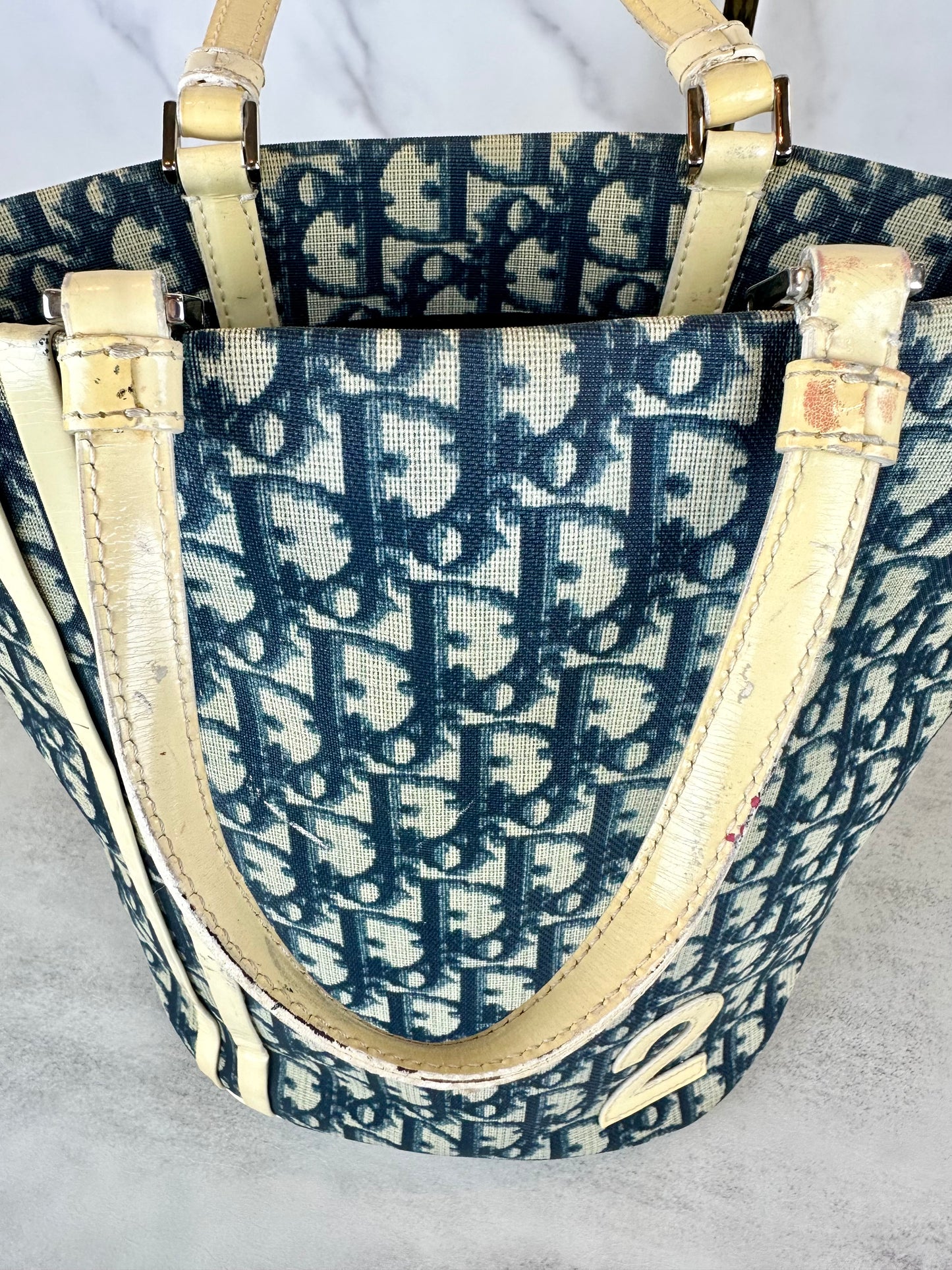 Christian Dior Navy Blue Tote Bag