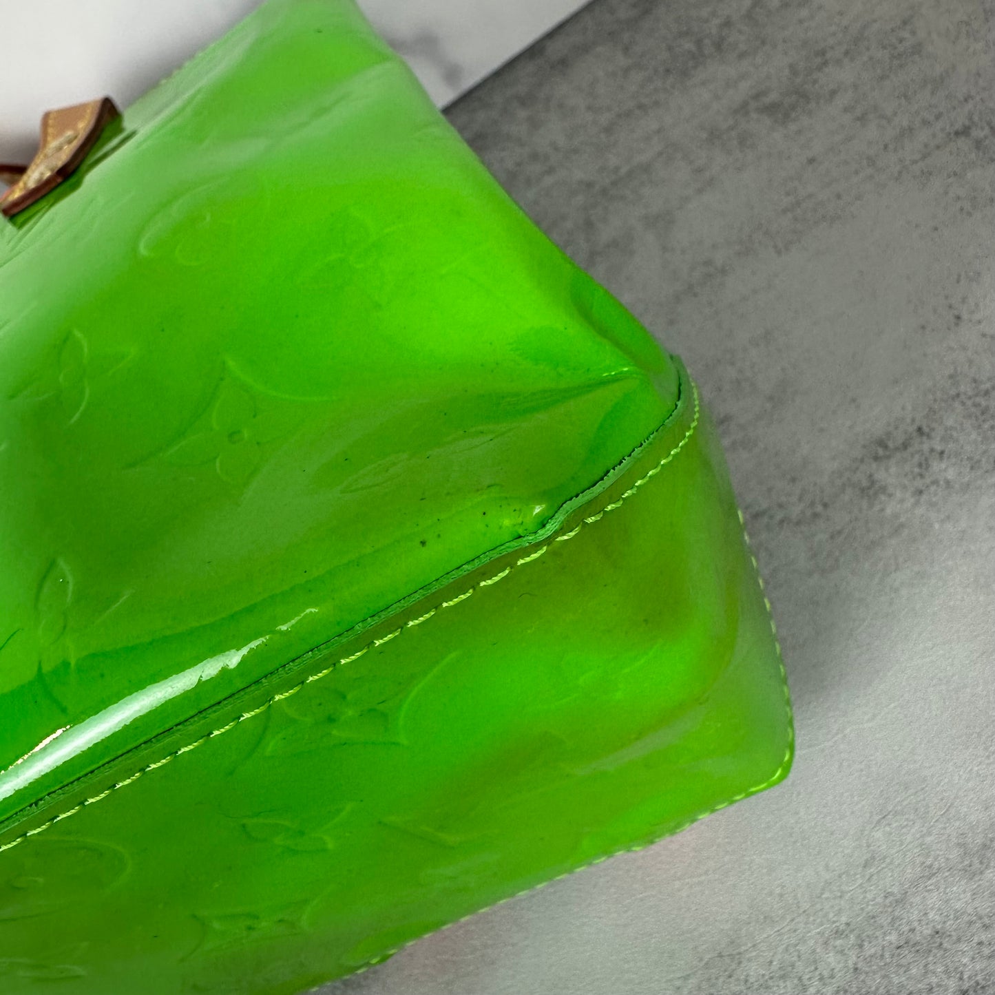 Louis Vuitton Green Vernis Reade PM Limited Edition Robert Wilson