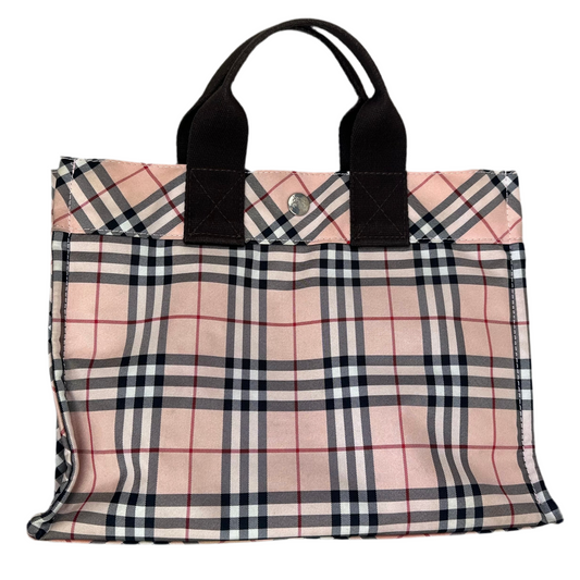 Burberry Nova Check Blue Label Nylon Tote