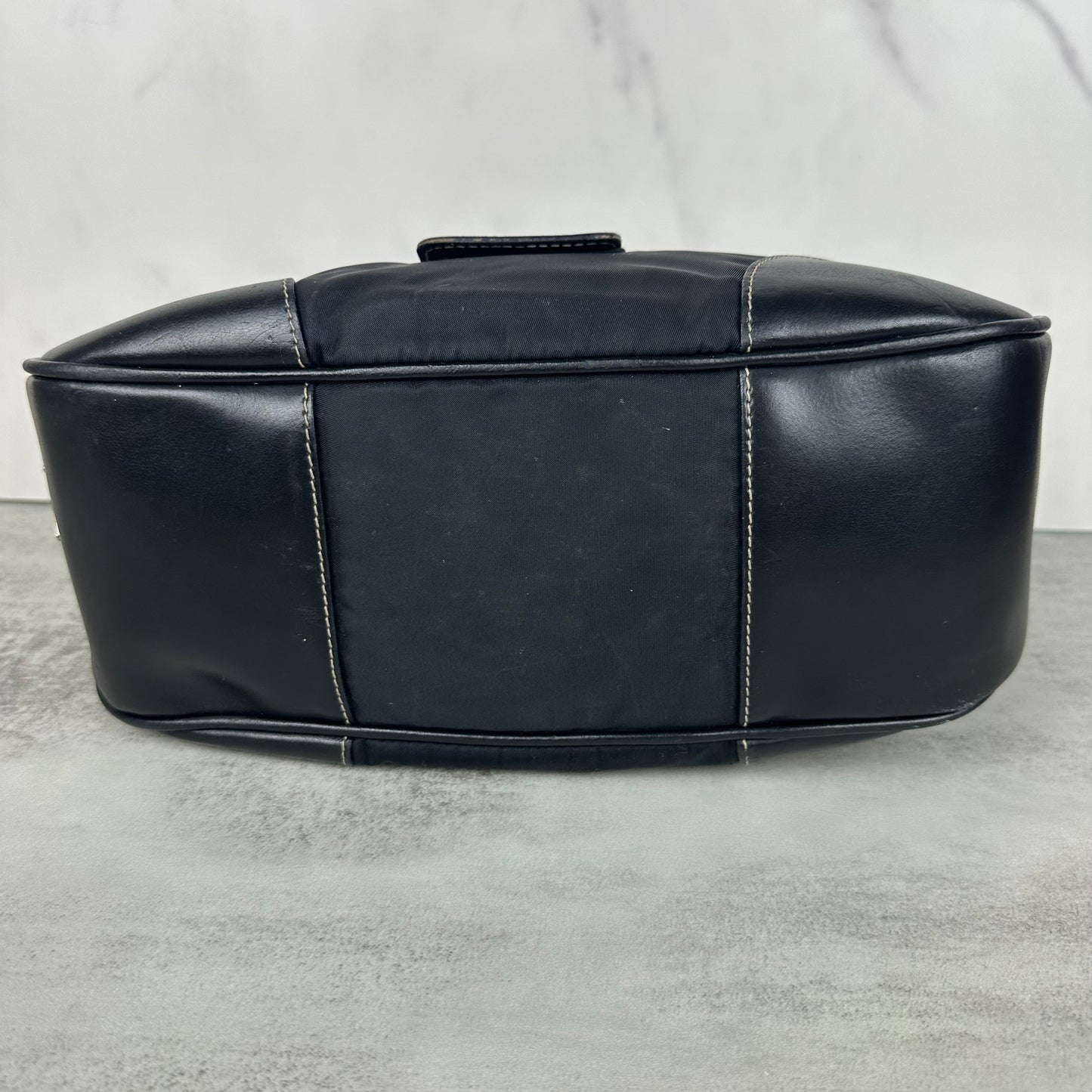 Prada Leather and Nylon Moon Bag