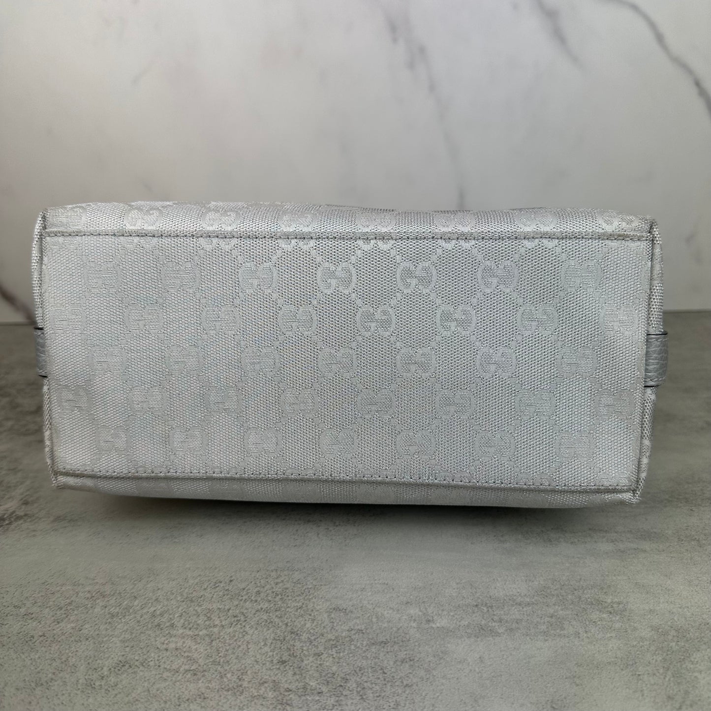 Vintage Gucci Metallic Silver GG Hobo Bag