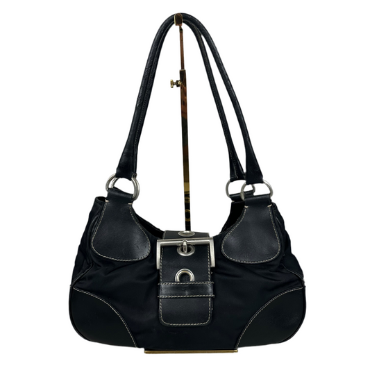 Prada Leather and Nylon Moon Bag