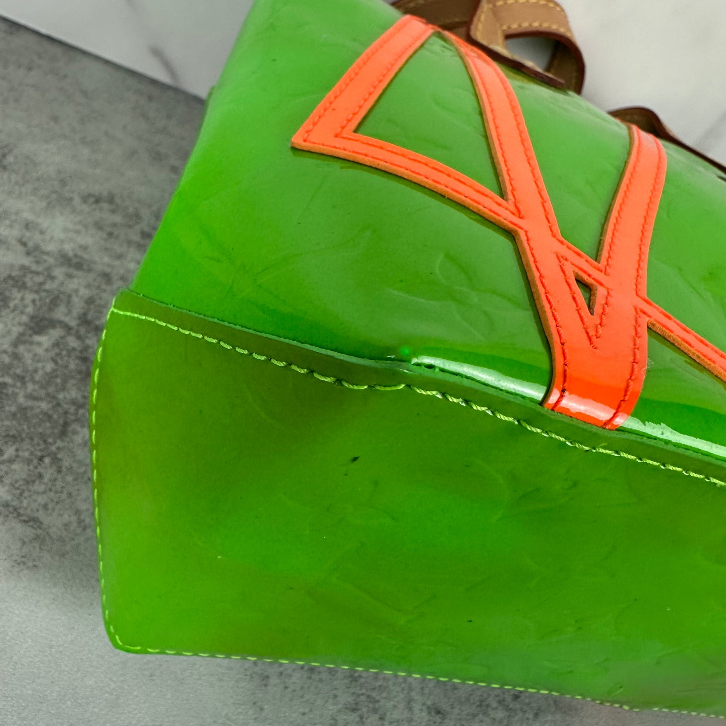 Louis Vuitton Green Vernis Reade PM Limited Edition Robert Wilson