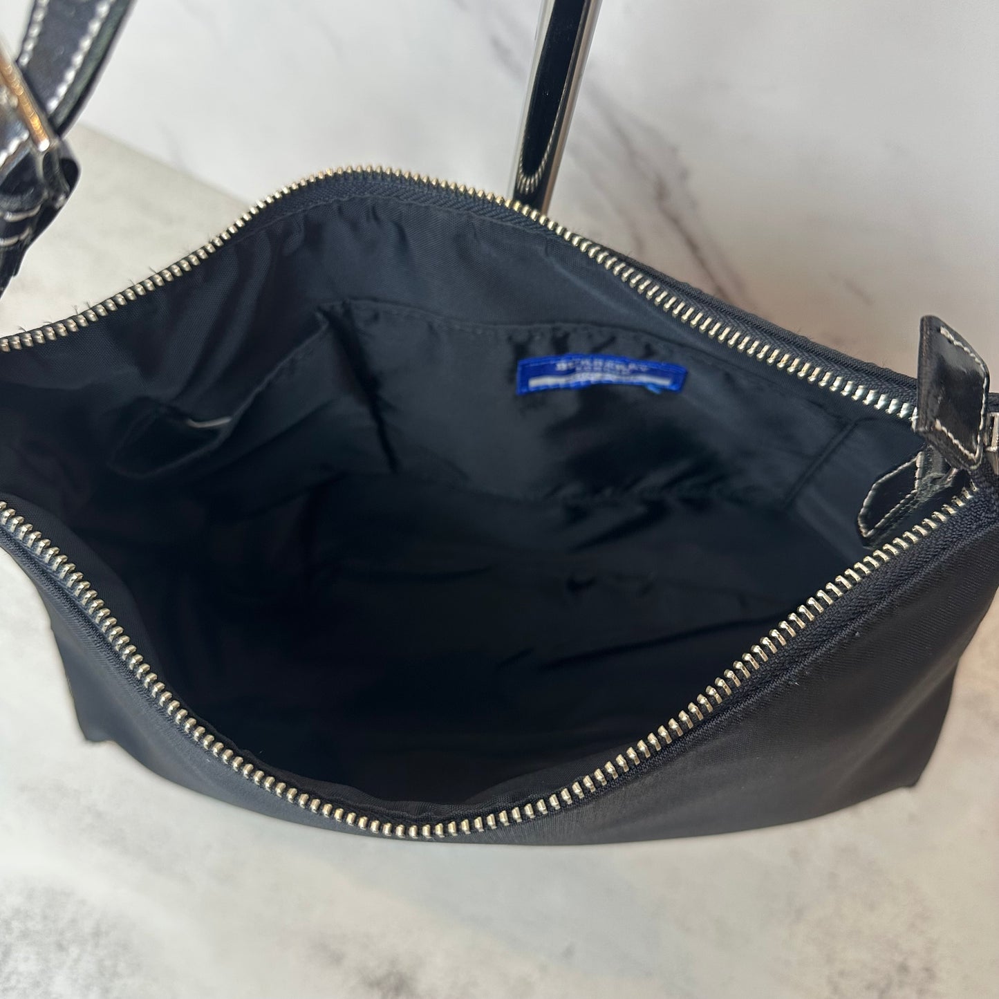 Burberry Nova Check Blue Label Nylon Shoulder Bag