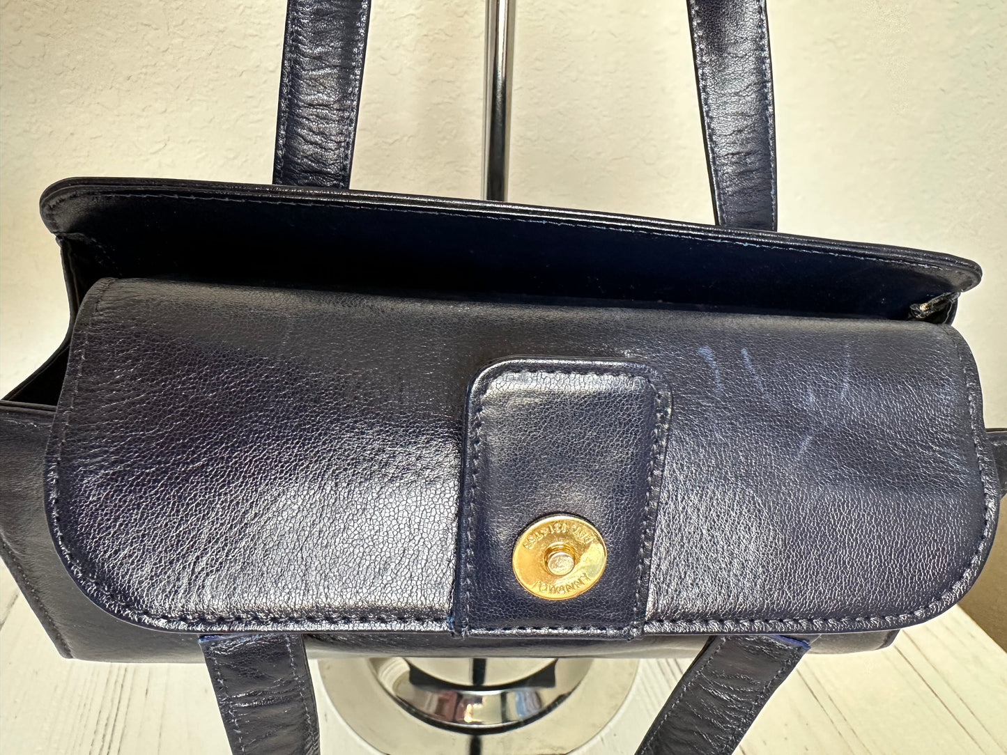 RARE Versace Medal Leather Handbag