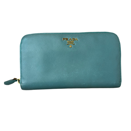 Prada Saffiano Metal Leather Continental Wallet