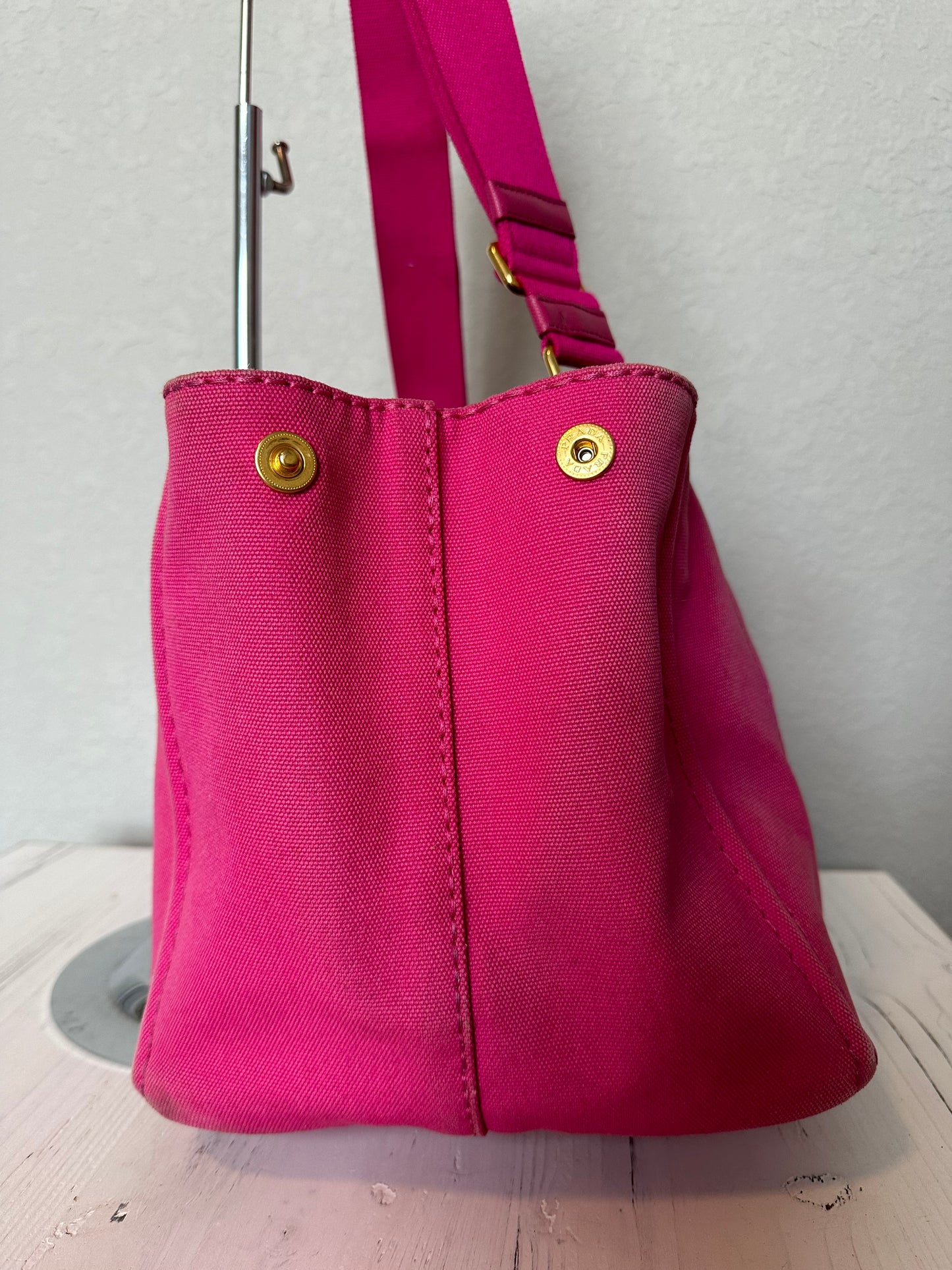 Prada Canapa Pink Tote Large