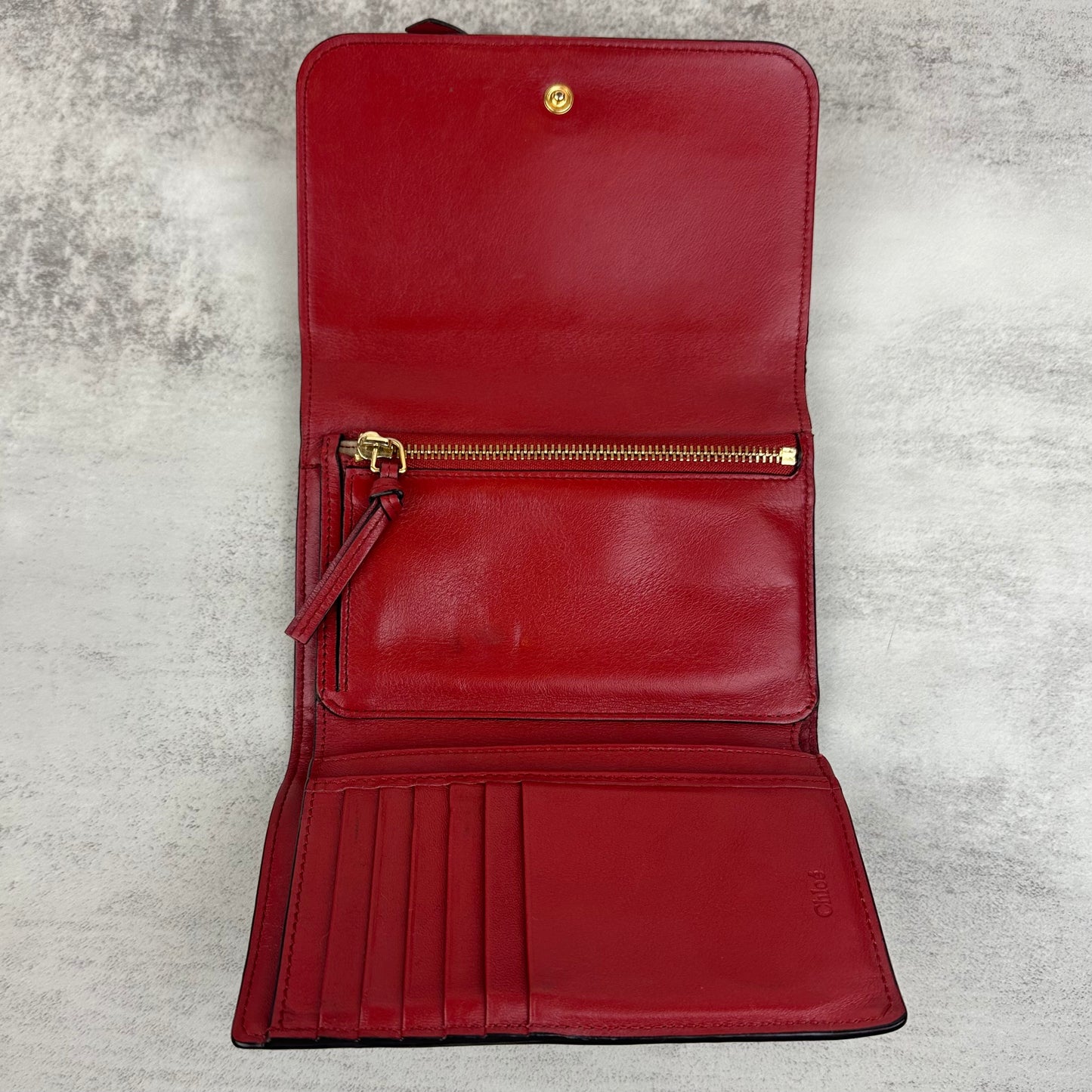 Chloe Calfskin Alphabet Compact Wallet