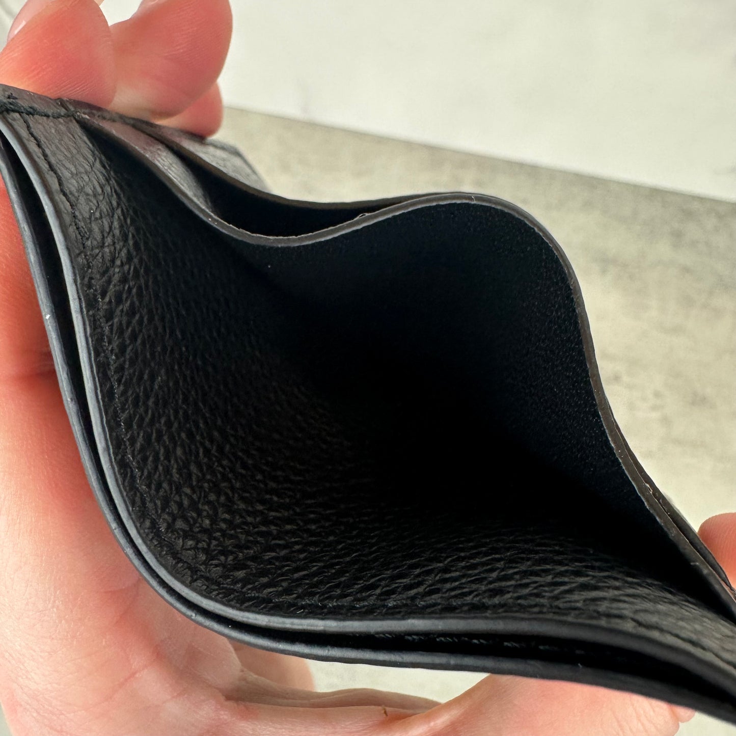 Balenciaga Black Leather Card Holder