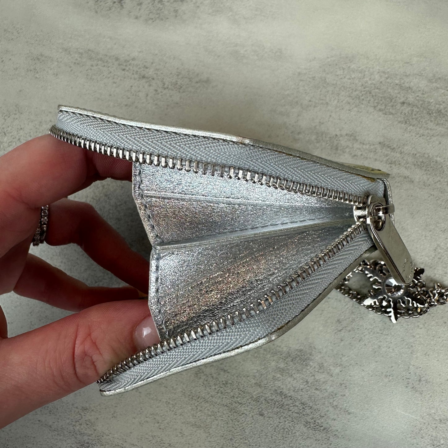 Louis Vuitton Gold Vernis Snowflake Coin Pouch