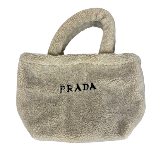 Prada Teddy Shearling VIP Tote