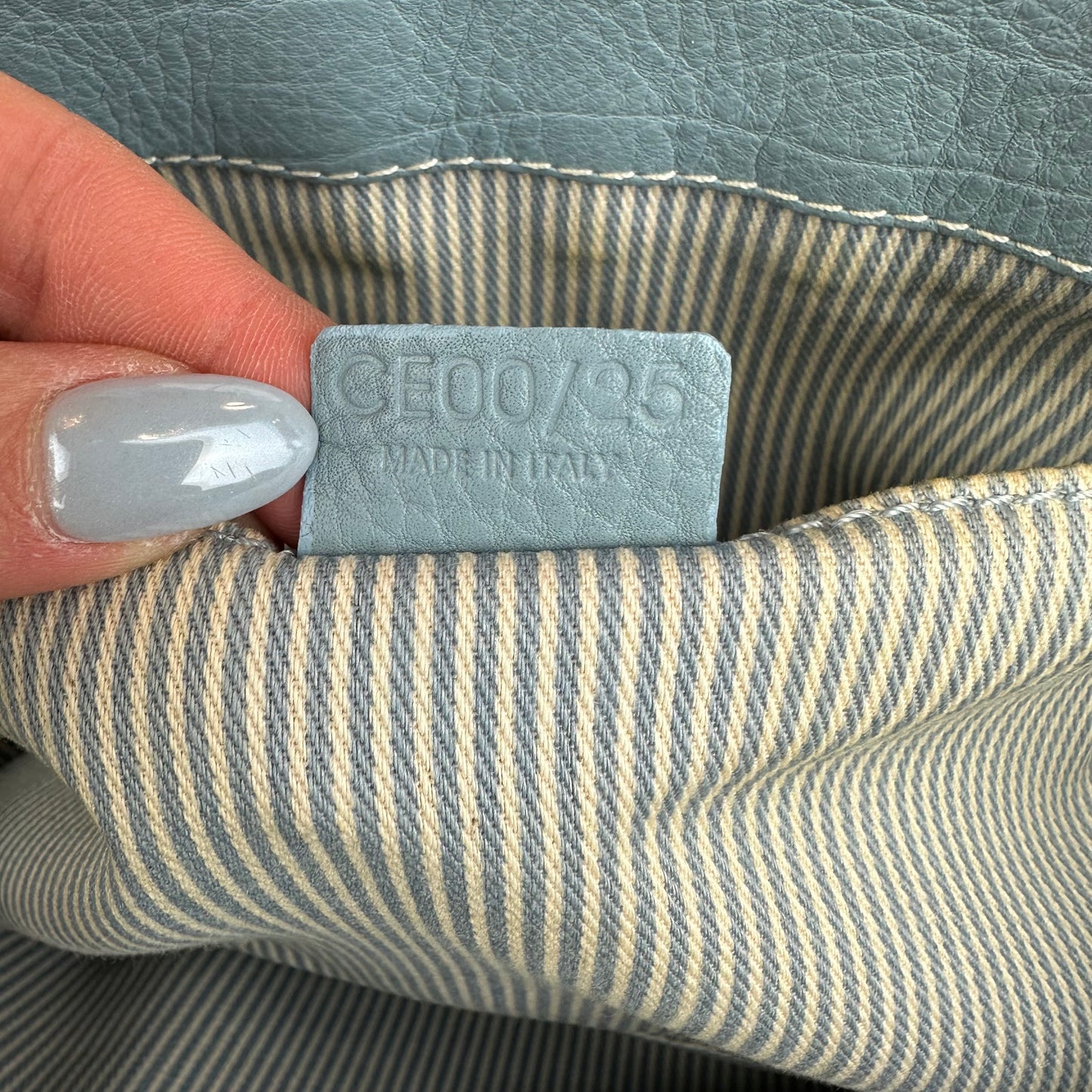 Celine Blue Leather Boogie Bag