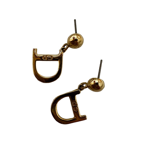 Christian Dior Gold Earrings