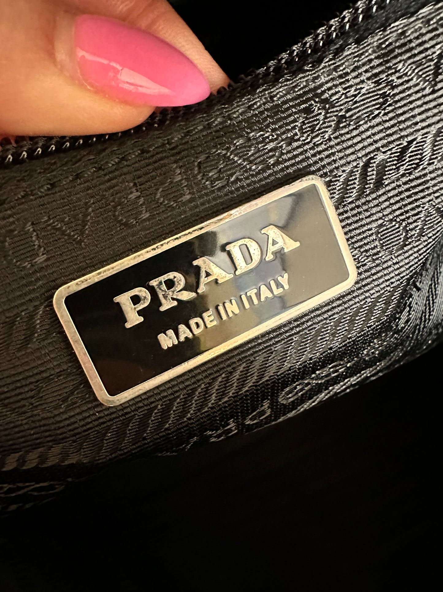 Prada Black Nylon Voodoo Doll Charm Tote