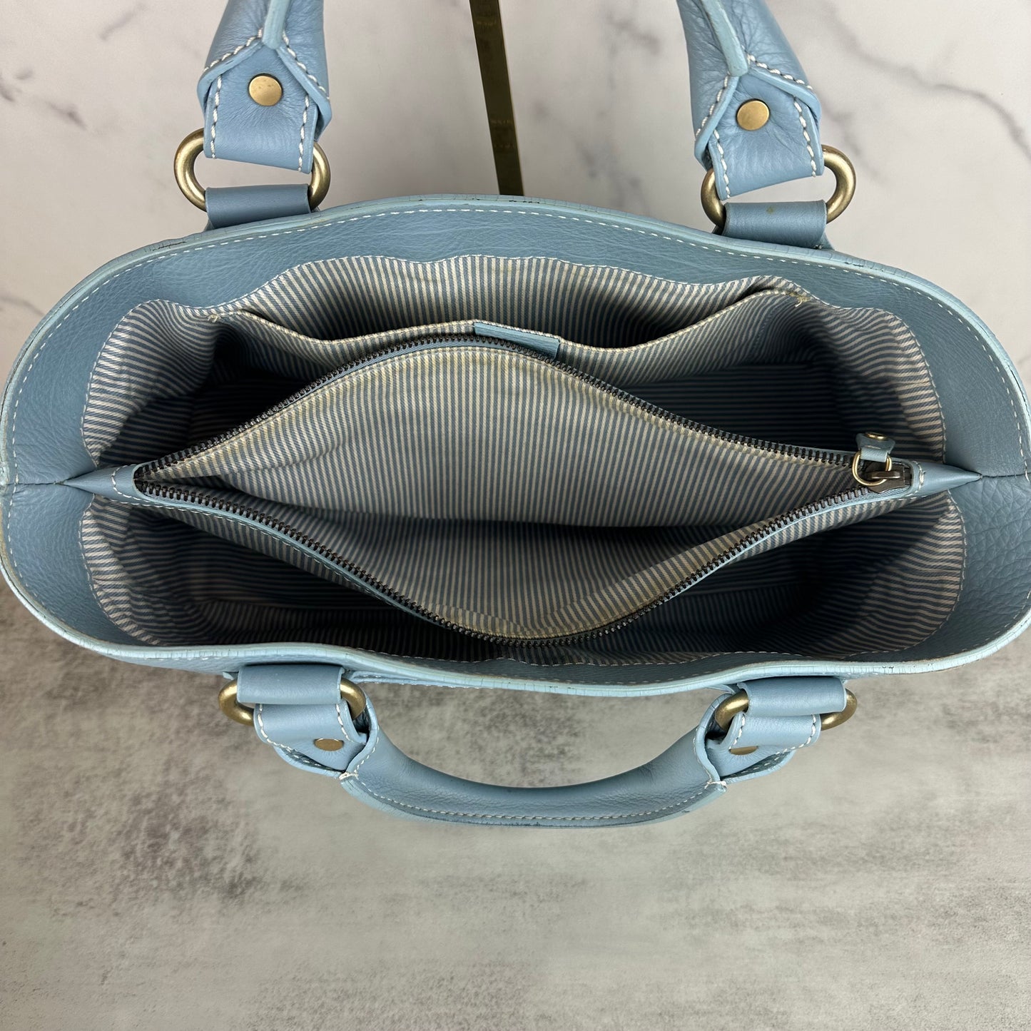 Celine Blue Leather Boogie Bag