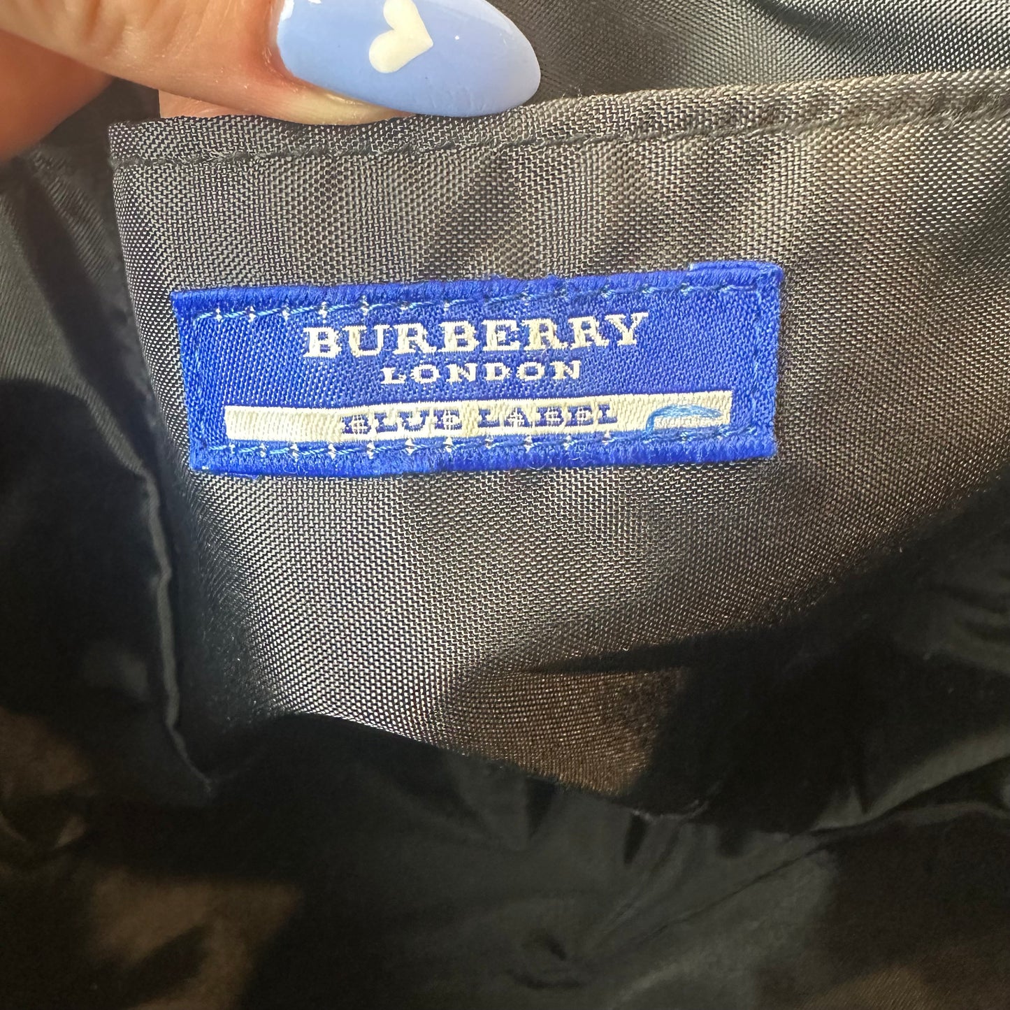 Burberry Nova Check Blue Label Nylon Shoulder Bag