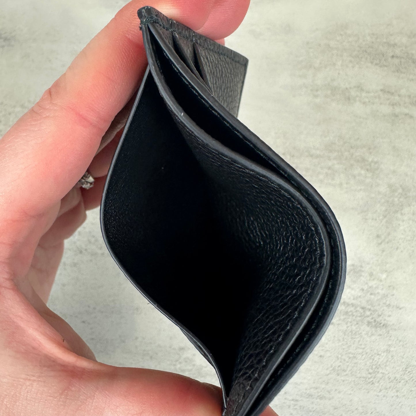 Balenciaga Black Leather Card Holder