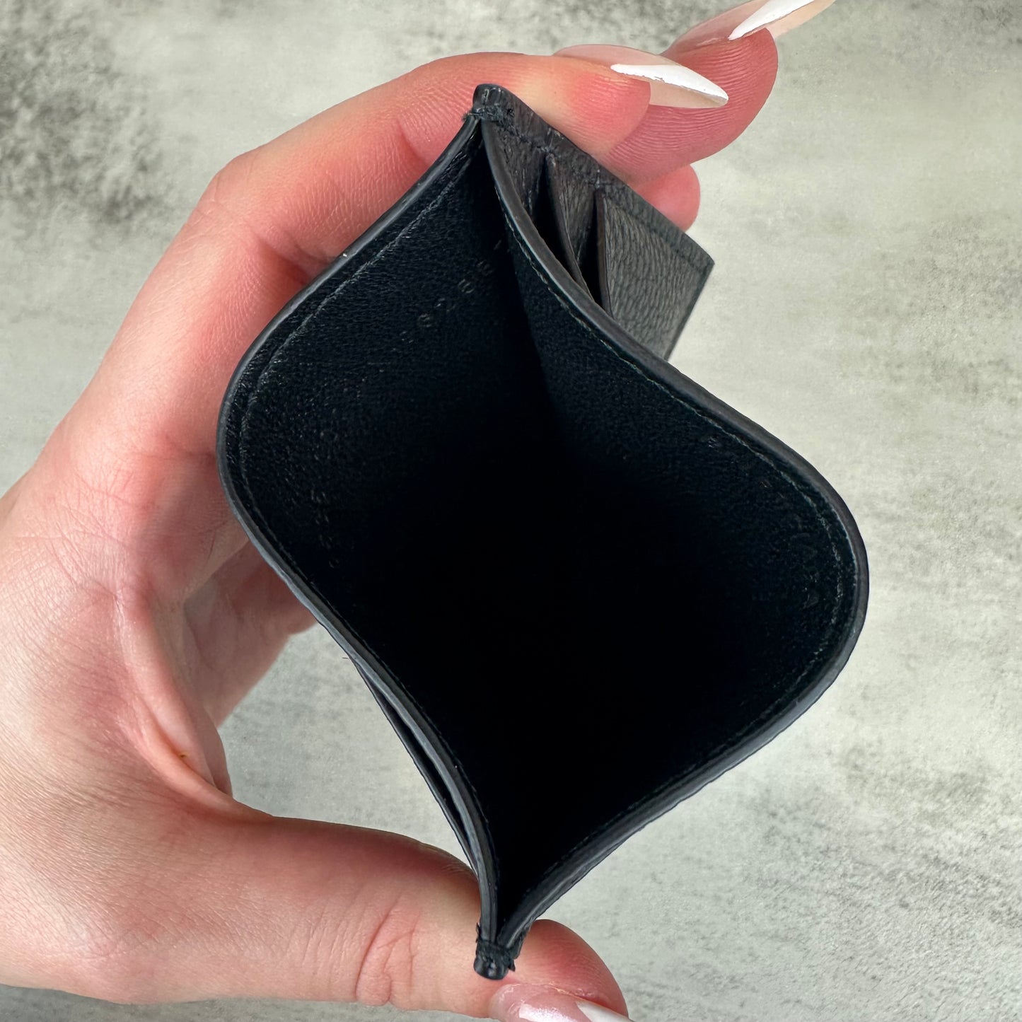 Balenciaga Black Leather Card Holder