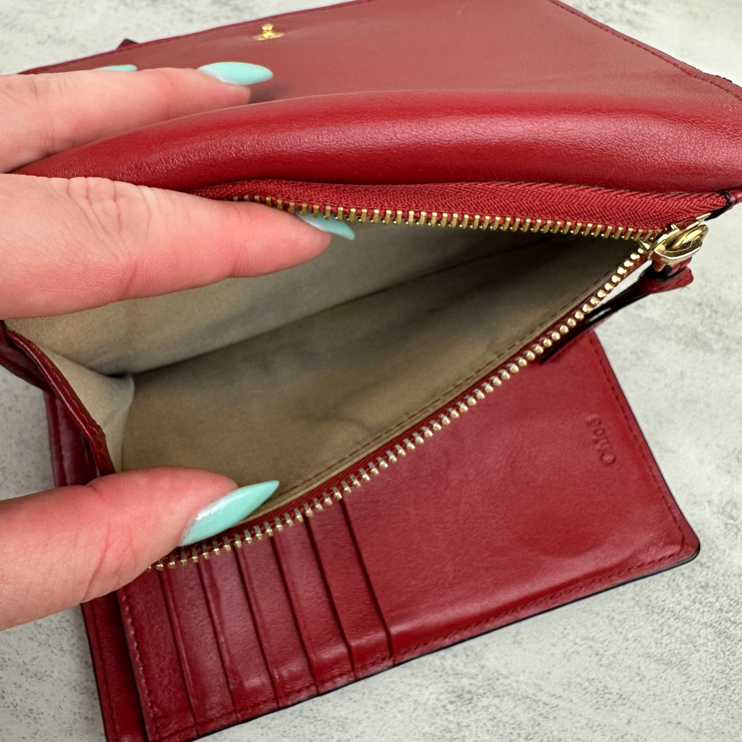 Chloe Calfskin Alphabet Compact Wallet