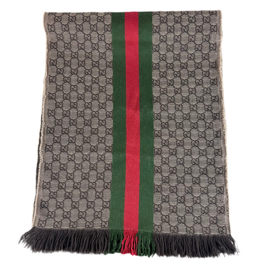 Gucci Monogram Sherry Line Wool Scarf